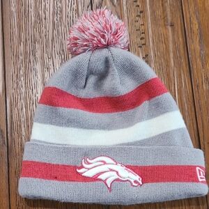 BRONCOS NFL Striped Pom-Pom Beanie